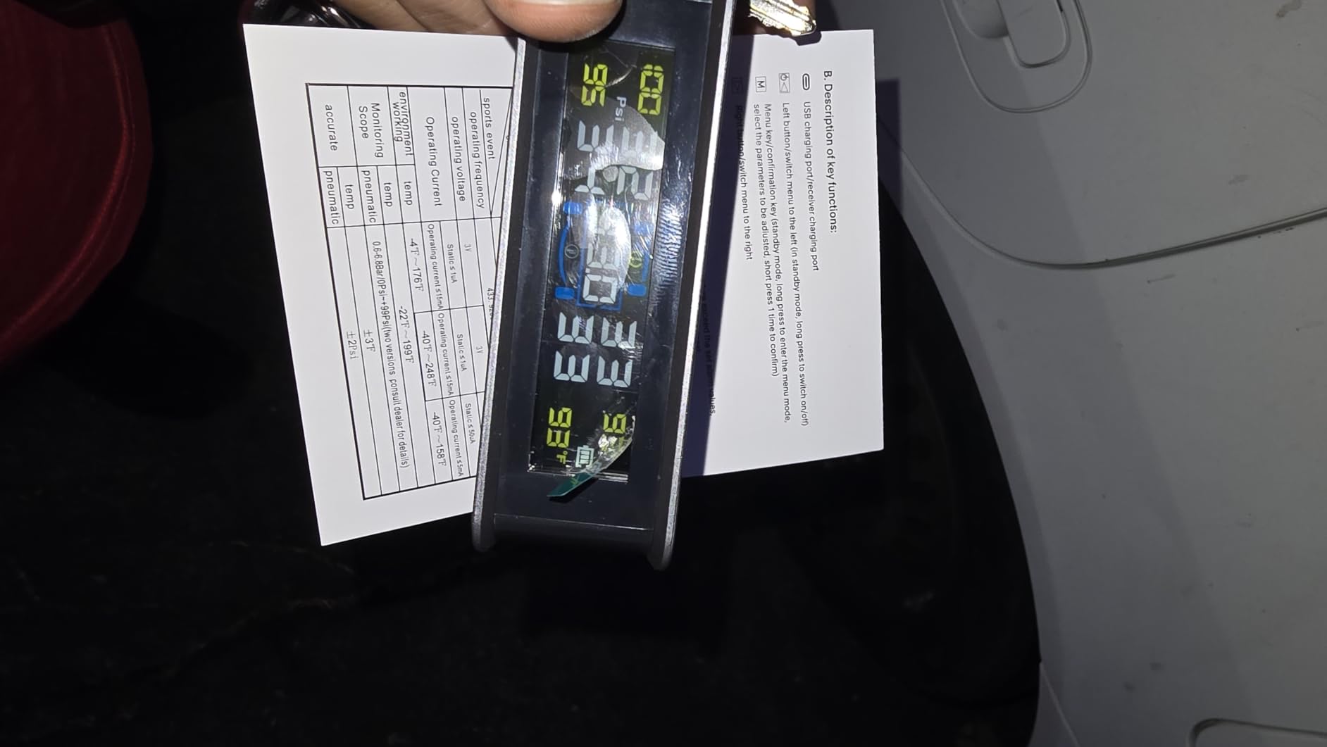 6-Wheel RV TPMS with Custom Pressure Alerts, 0-144 PSI customer photo 2