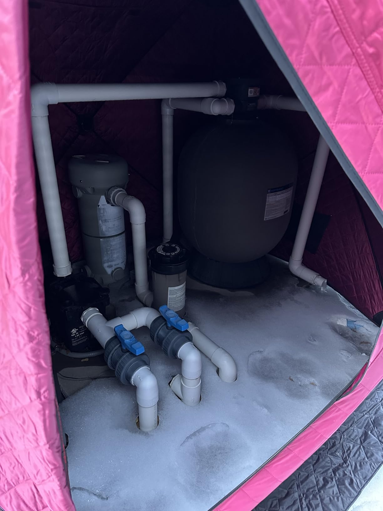 Aoxun Ice Fishing Tent Pop Up Insulated Shelter Portable Shanty customer photo 2